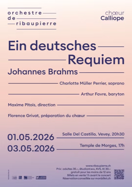 affiche Requiem Brahms avec orchestre